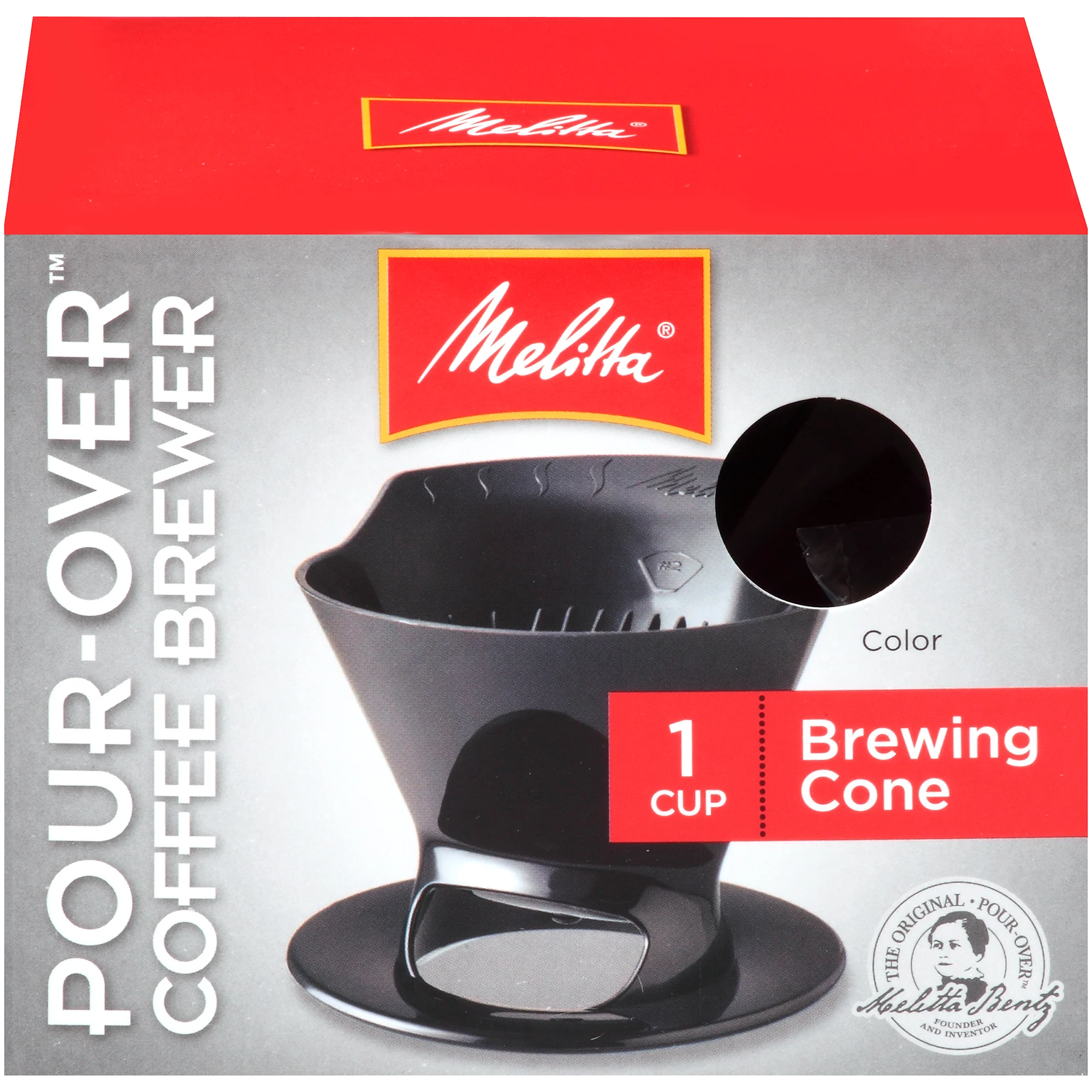 1-Cup Pour-Over™ Coffee Brew Cone - Black - Image 3
