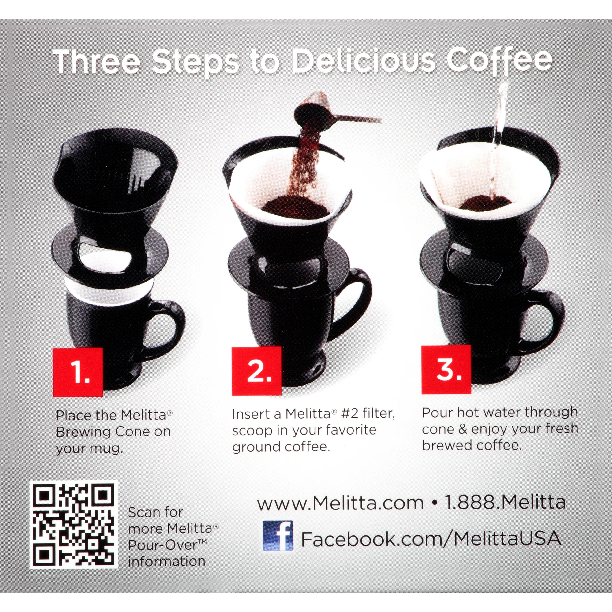 1-Cup Pour-Over™  Coffee Brew Cone - Red - Image 5