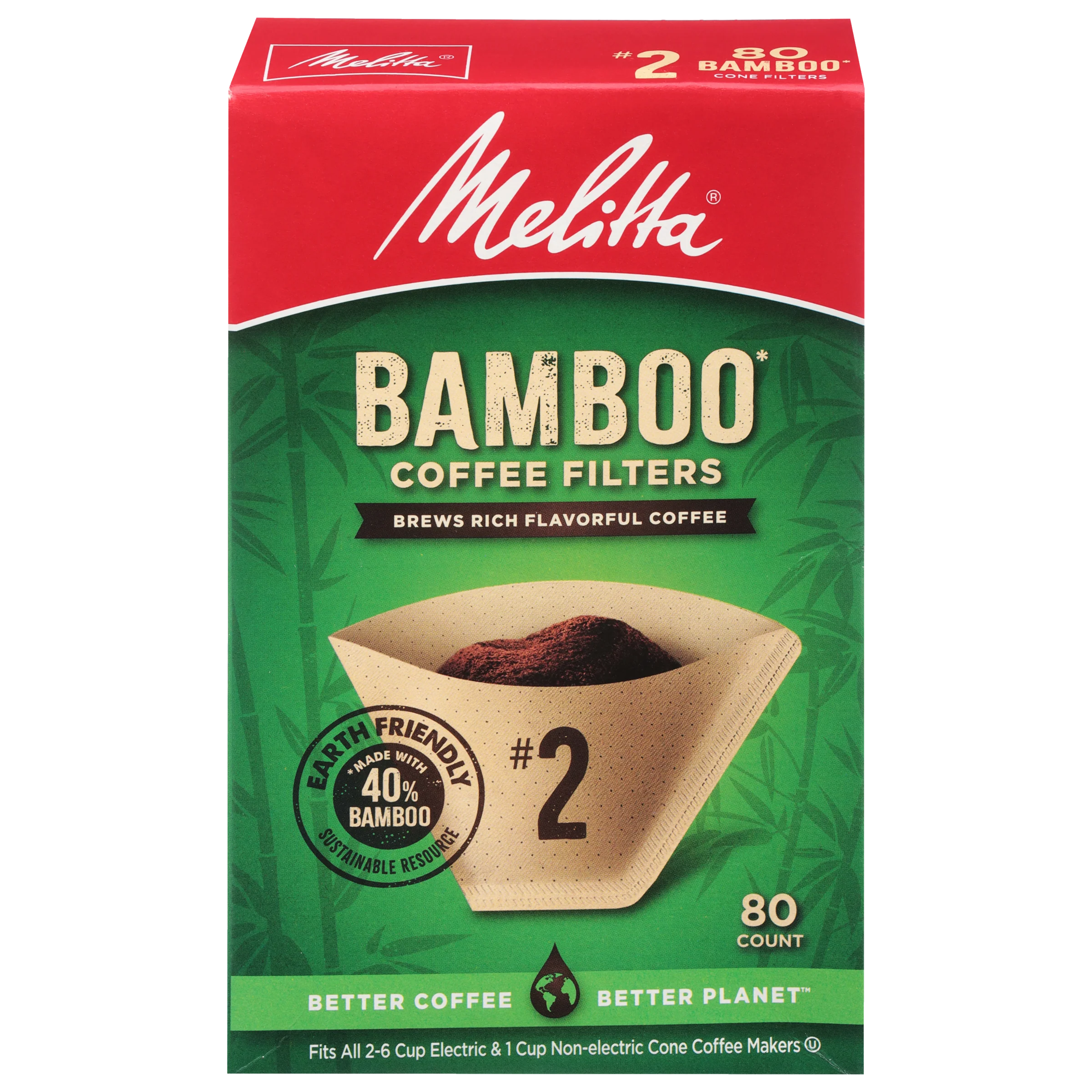 #2 Cone Bamboo Filter Paper - 80 Count - Image 5