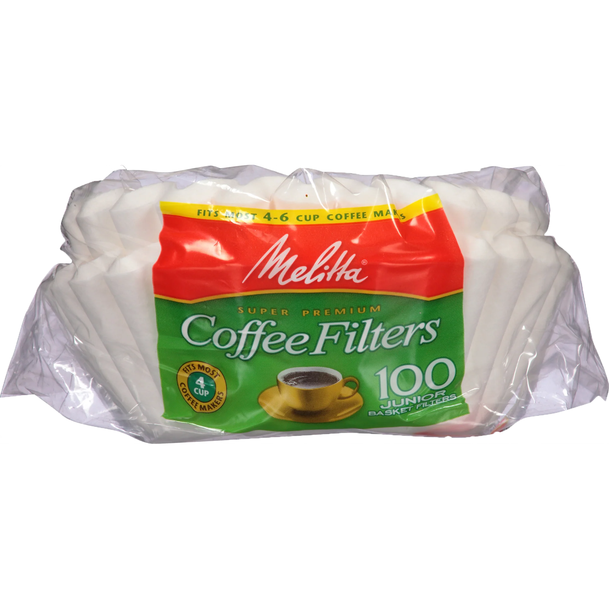 4-6 Cup Jr. Basket Filter Paper White - 100 Count - Image 2