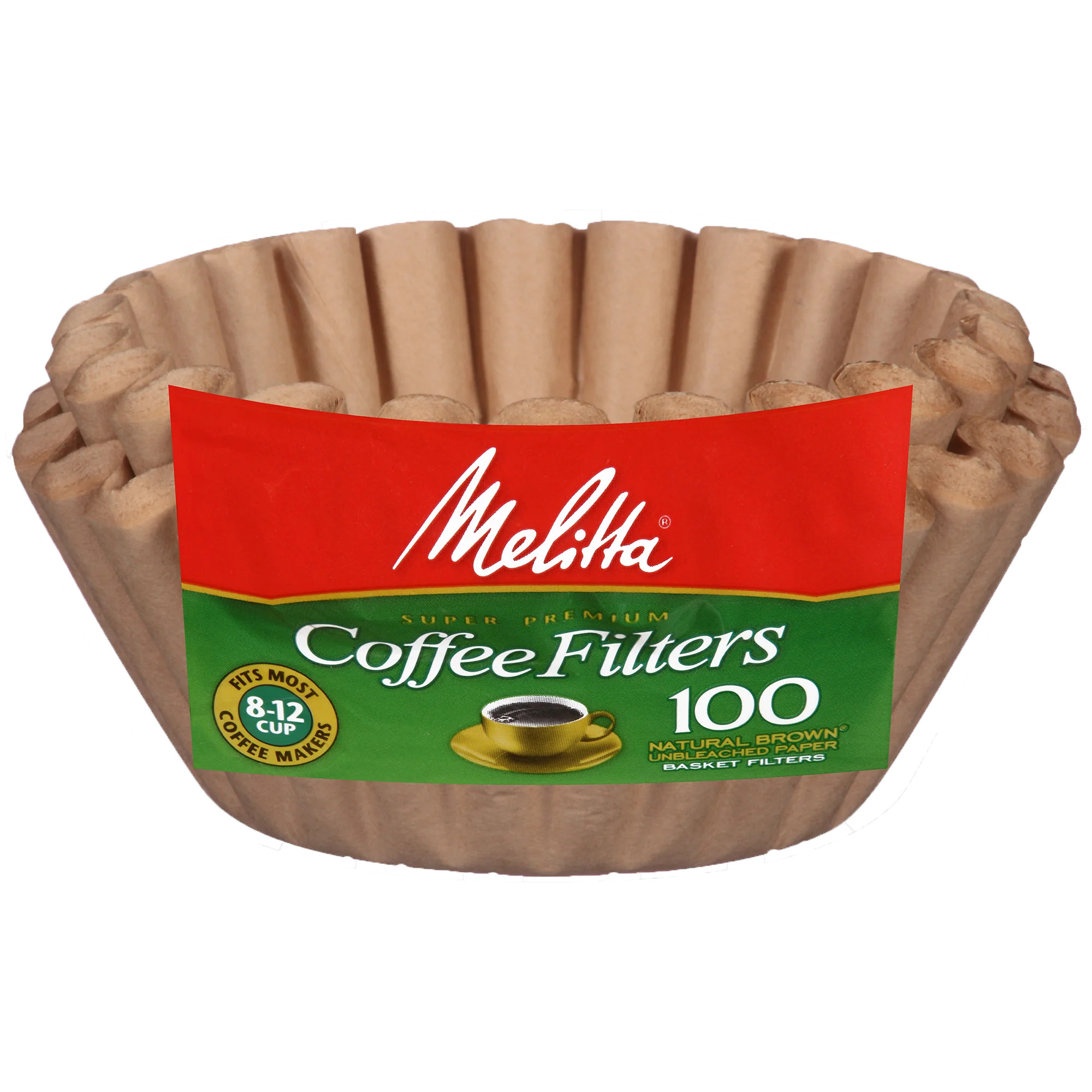 8-12 Cup Basket Filter Paper Natural Brown - 100 Count