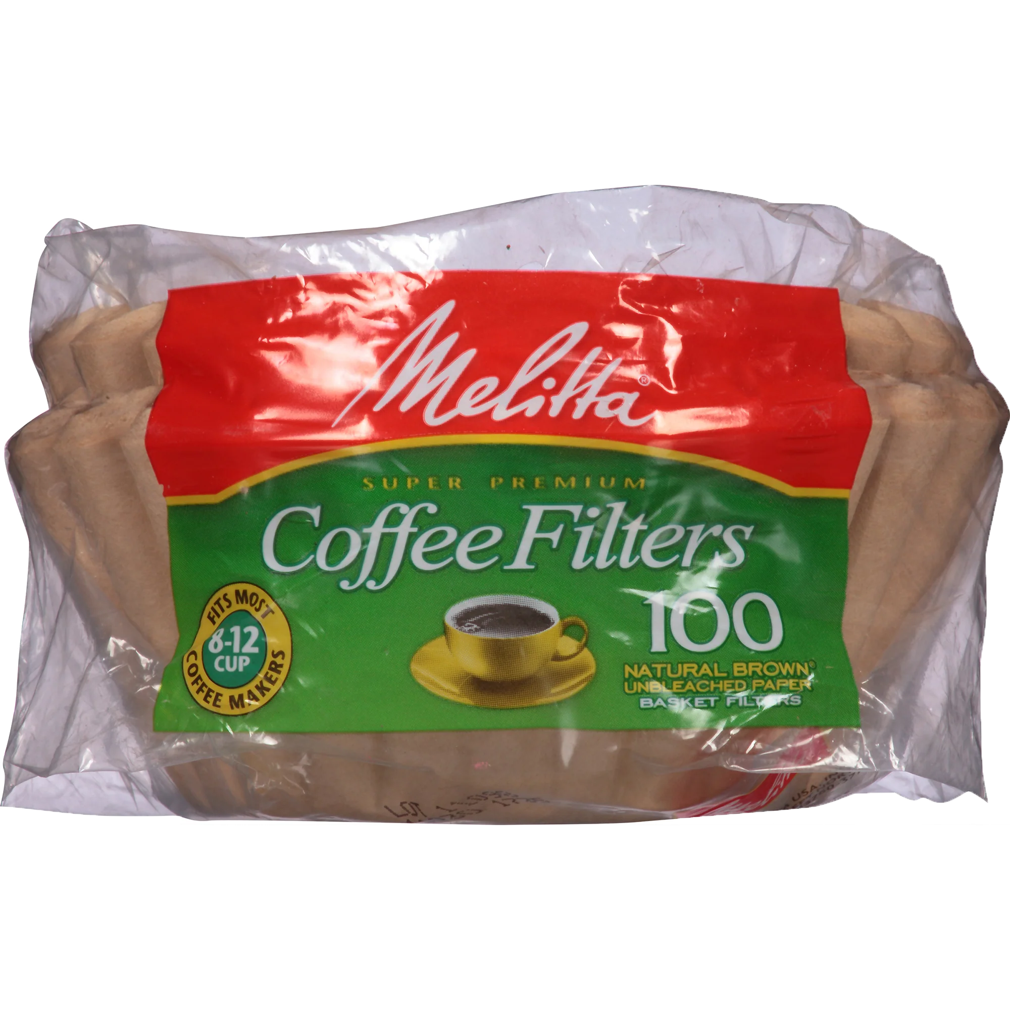 8-12 Cup Basket Filter Paper Natural Brown - 100 Count - Image 2
