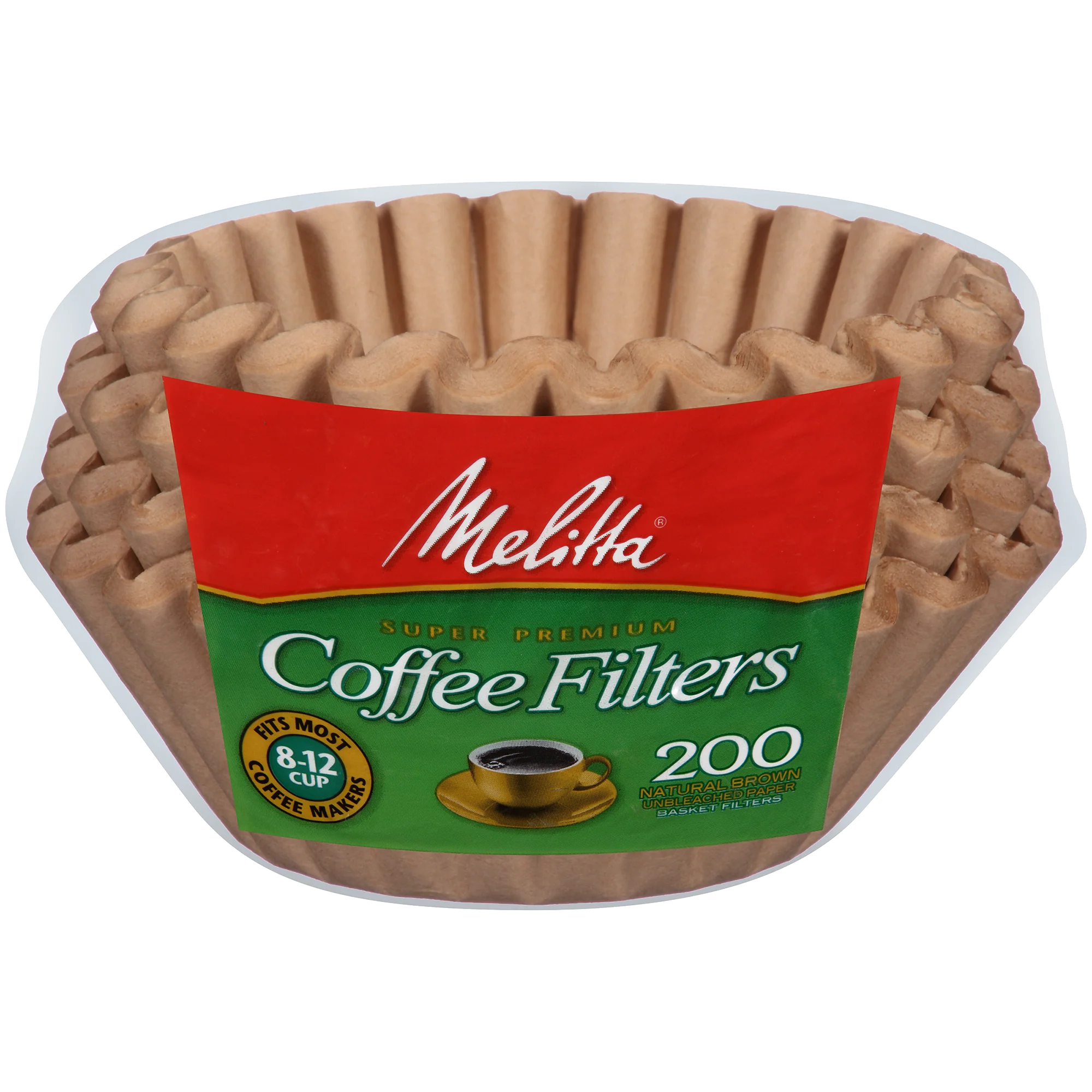 8-12 Cup Basket Filter Paper Natural Brown - 200 Count
