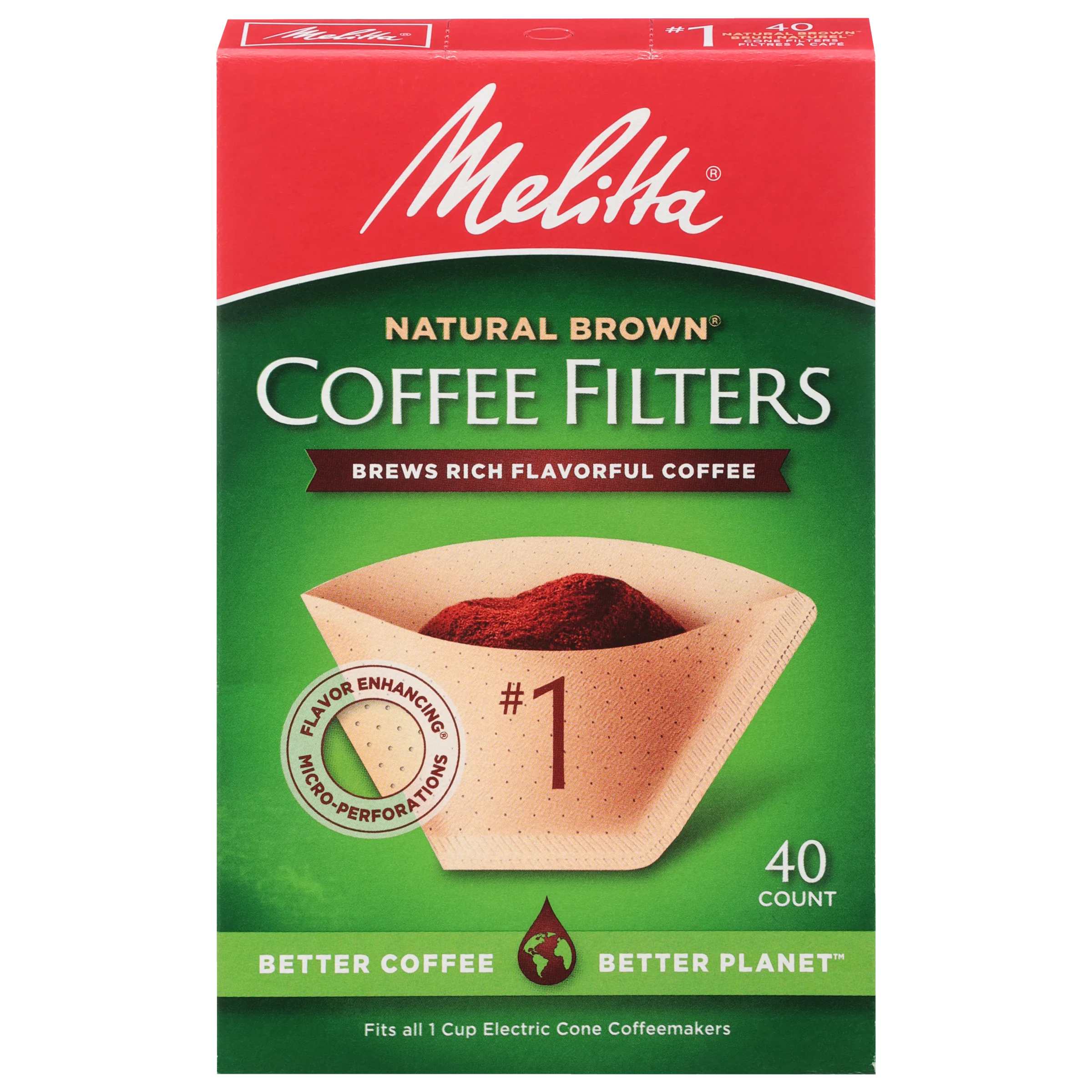 #1 Cone Filter Paper Natural Brown - 40 Count - Image 5