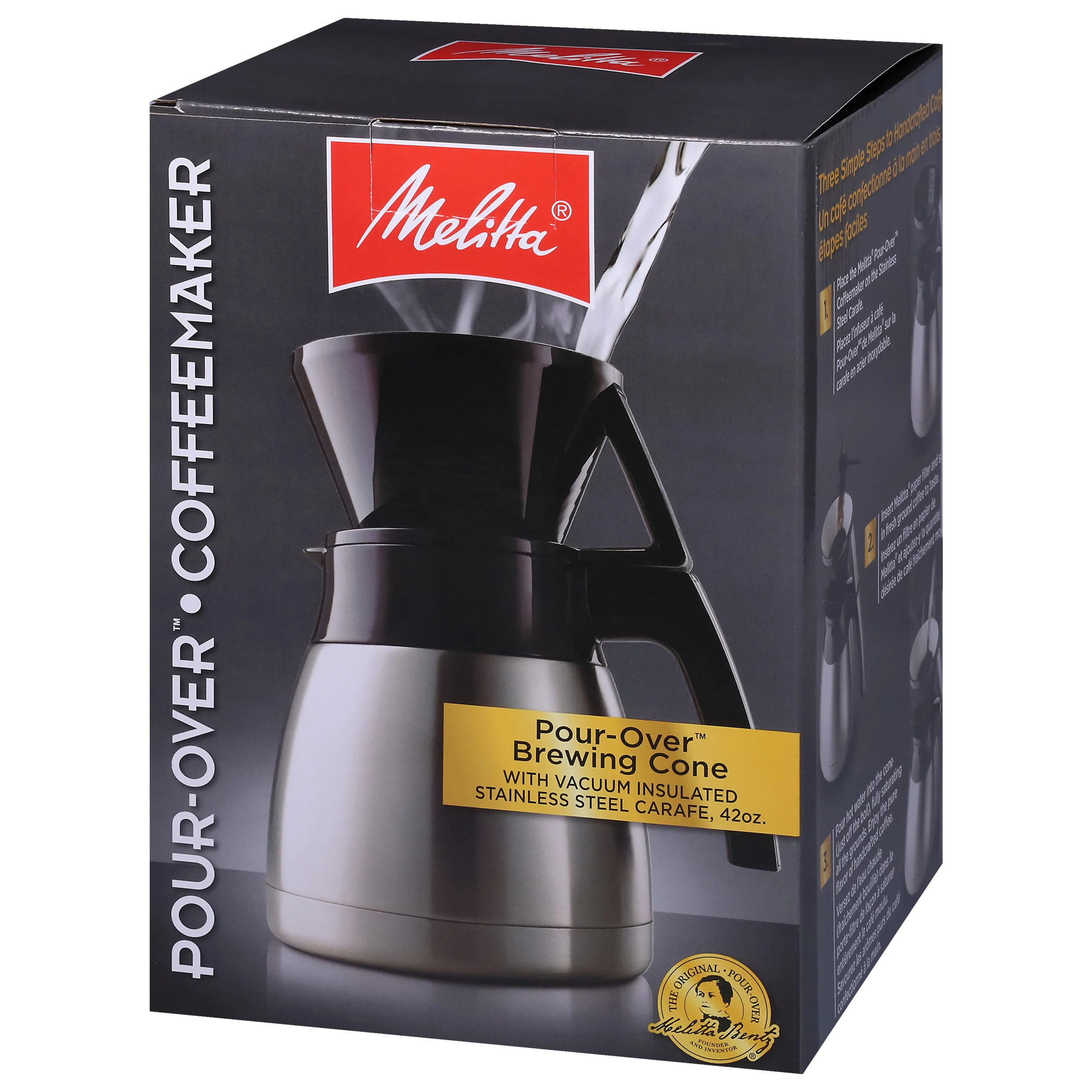 New Thermal Pour-Over™ Coffeemaker & Stainless Carafe Set - Image 5